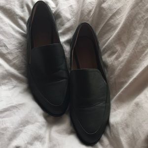 Emerald green penny loafers